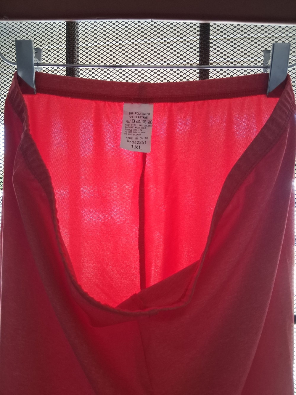 Women's Red Leggings with Lace Hem - Unbranded - Picture 6 of 6